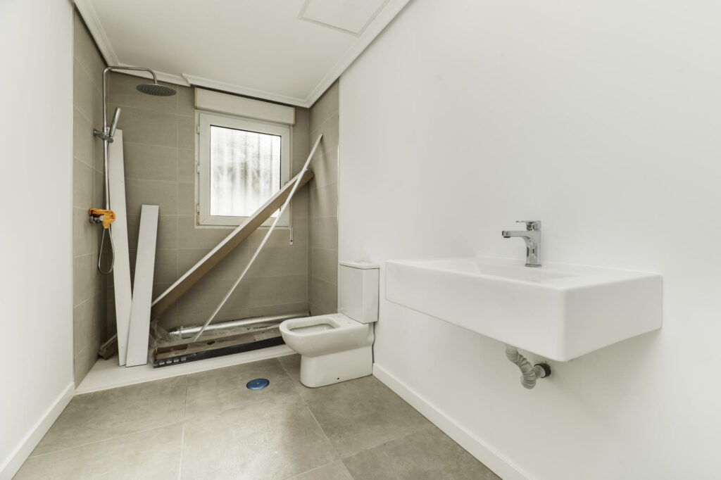 reforma de baño en proceso